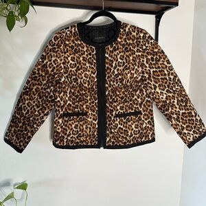 Cheetah Print Quilted Jacket